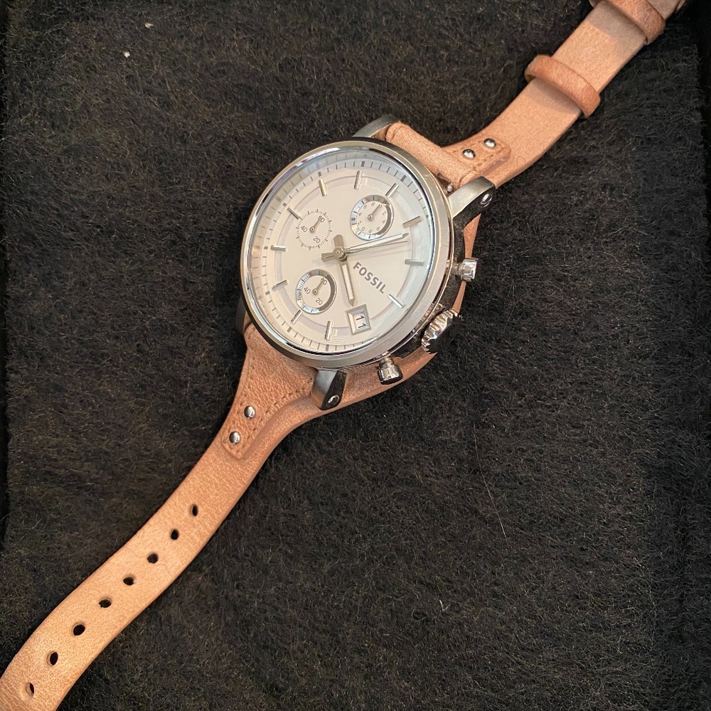 Fossil  Boyfriend Chronograph Tan Leather Watch